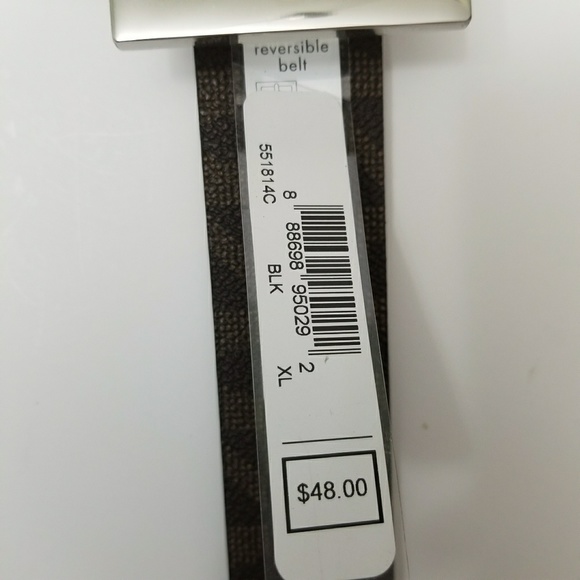 Michael Kors Logo Reversible Black/Brown Belt - Picture 6 of 6